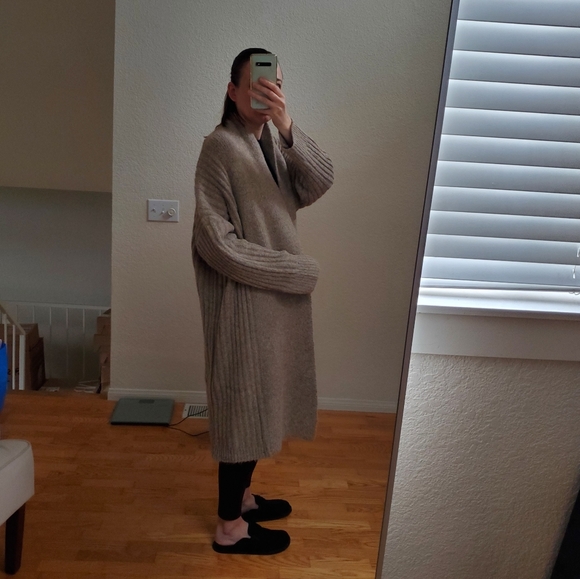 Zara * Long Cable knit coat cardigan - Picture 16 of 16